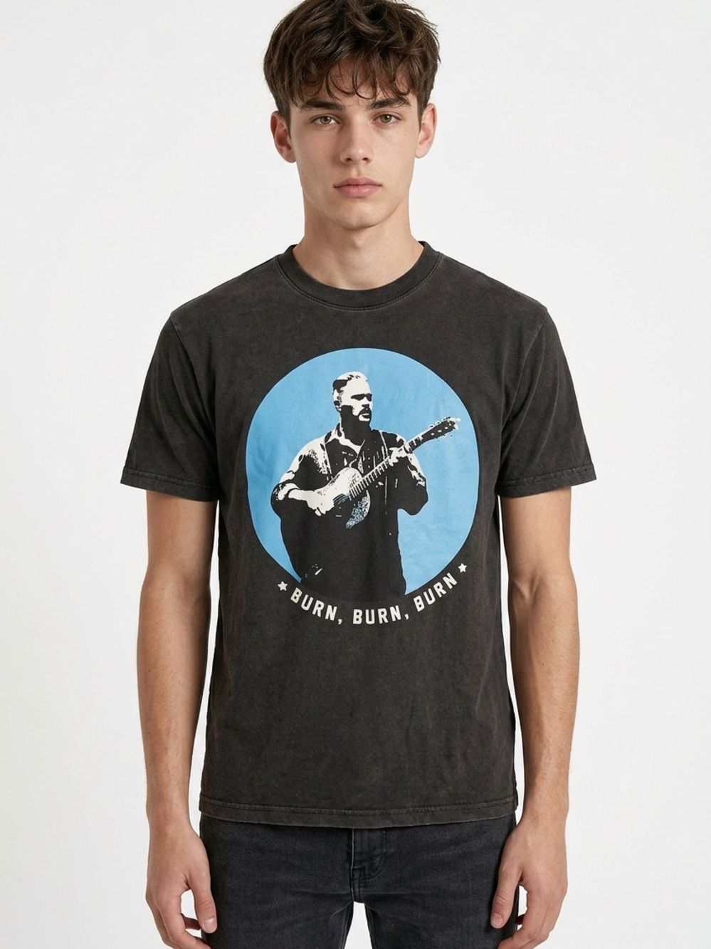 ZACH BRYAN | Blue DotโBurn Burn Burn Tour T-Shirt NEW! Unisex Size Medium